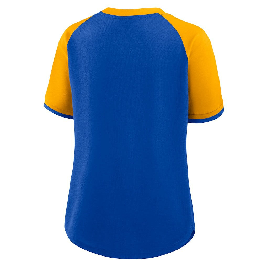 Los Angeles Rams Women's Height Advantage T-Shirt - Royal/Gold - Fanatics