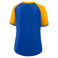 Los Angeles Rams Women's Height Advantage T-Shirt - Royal/Gold - Fanatics