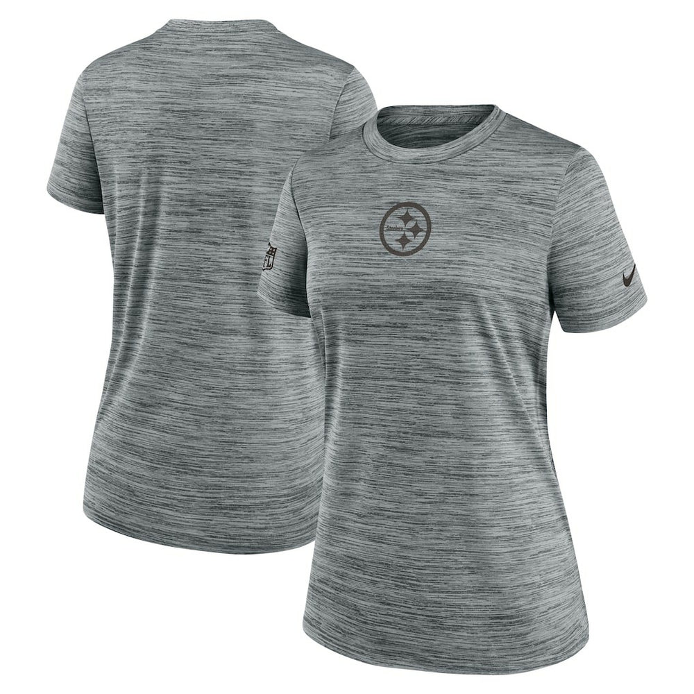 Pittsburgh Steelers Women's Sideline Velocity Dri-FIT T-Shirt - Gray - Nike