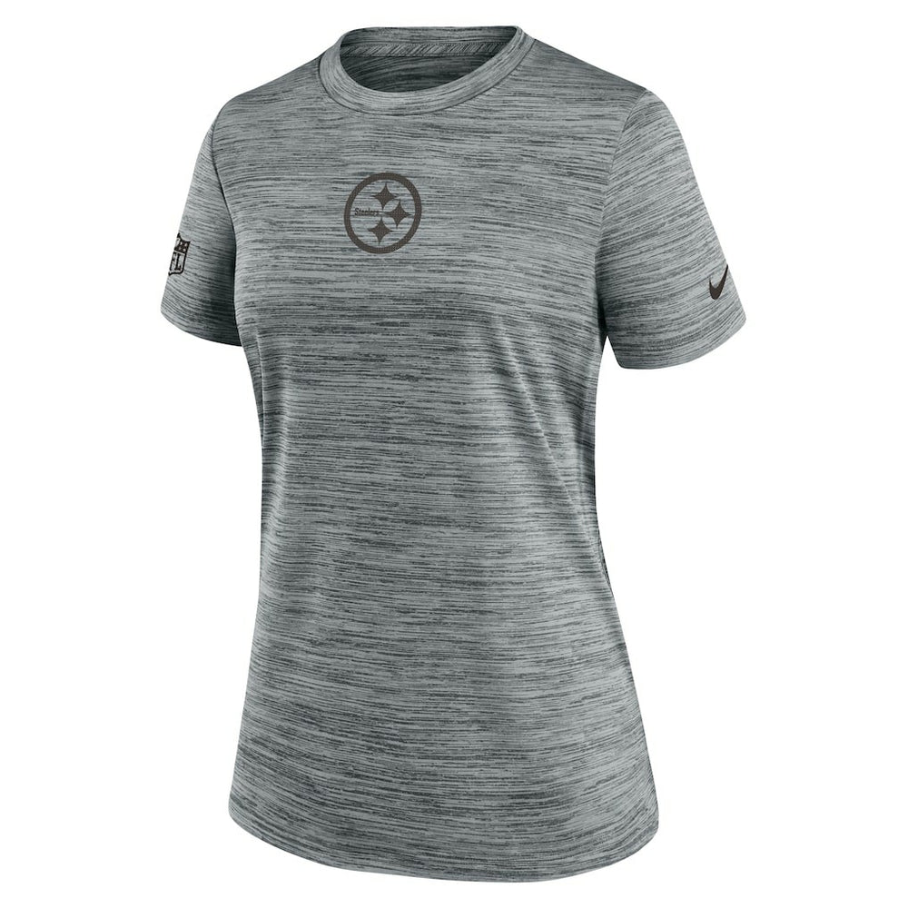 Pittsburgh Steelers Women's Sideline Velocity Dri-FIT T-Shirt - Gray - Nike