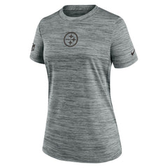 Pittsburgh Steelers Women's Sideline Velocity Dri-FIT T-Shirt - Gray - Nike