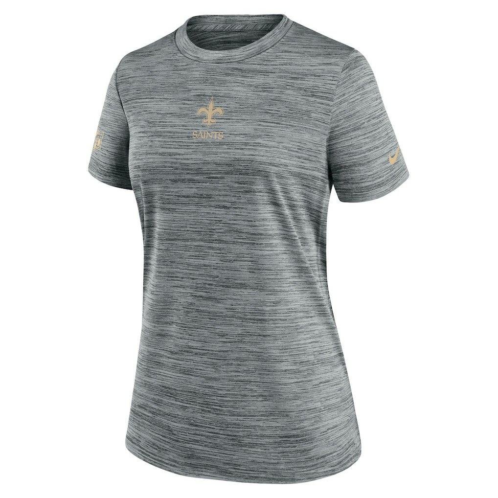 New Orleans Saints Women's Sideline Velocity Dri-FIT T-Shirt - Gray - Nike