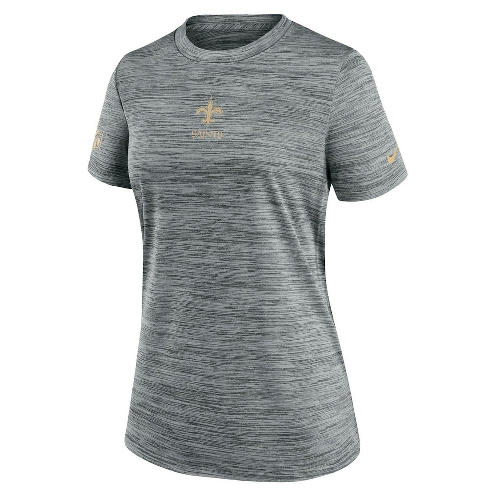 New Orleans Saints Women's Sideline Velocity Dri-FIT T-Shirt - Gray - Nike