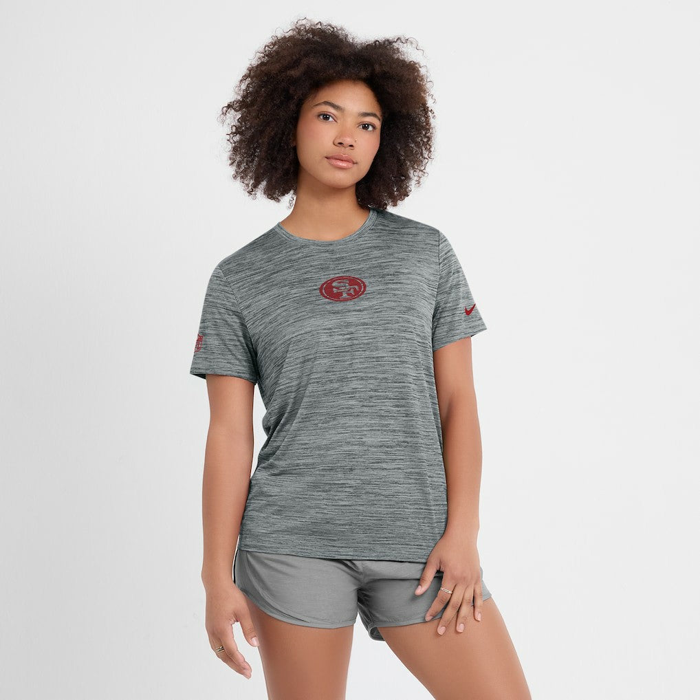 San Francisco 49ers Women's Sideline Velocity Dri-FIT T-Shirt - Gray - Nike