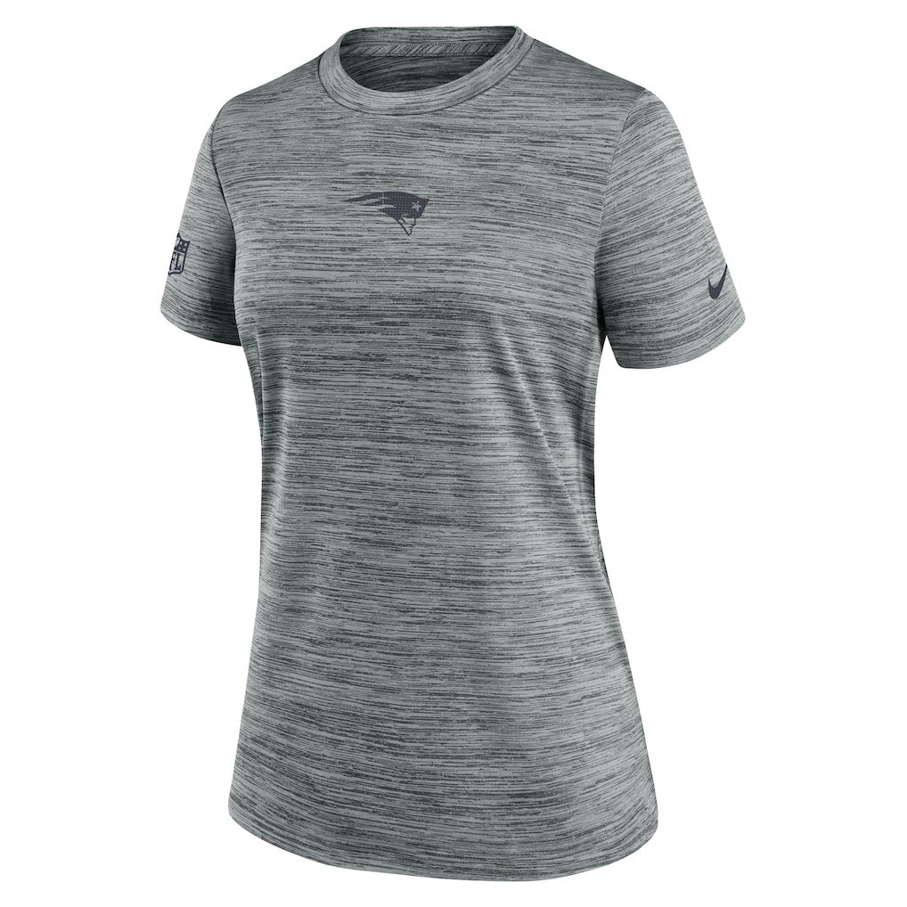 New England Patriots Women's Sideline Velocity Dri-FIT T-Shirt - Gray - Nike