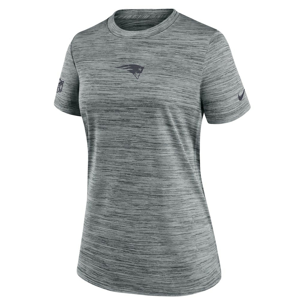 New England Patriots Women's Sideline Velocity Dri-FIT T-Shirt - Gray - Nike