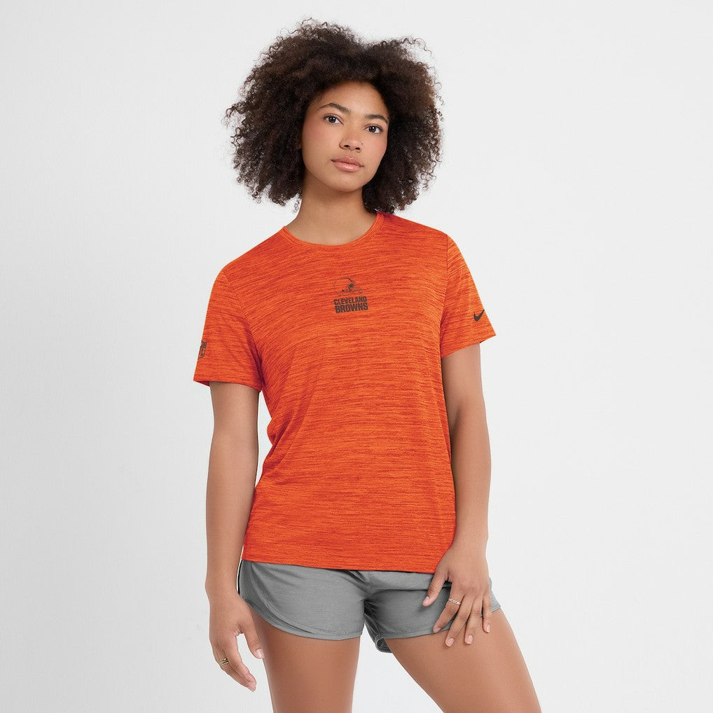 Cleveland Browns Women's Sideline Velocity Dri-FIT T-Shirt - Orange - Nike