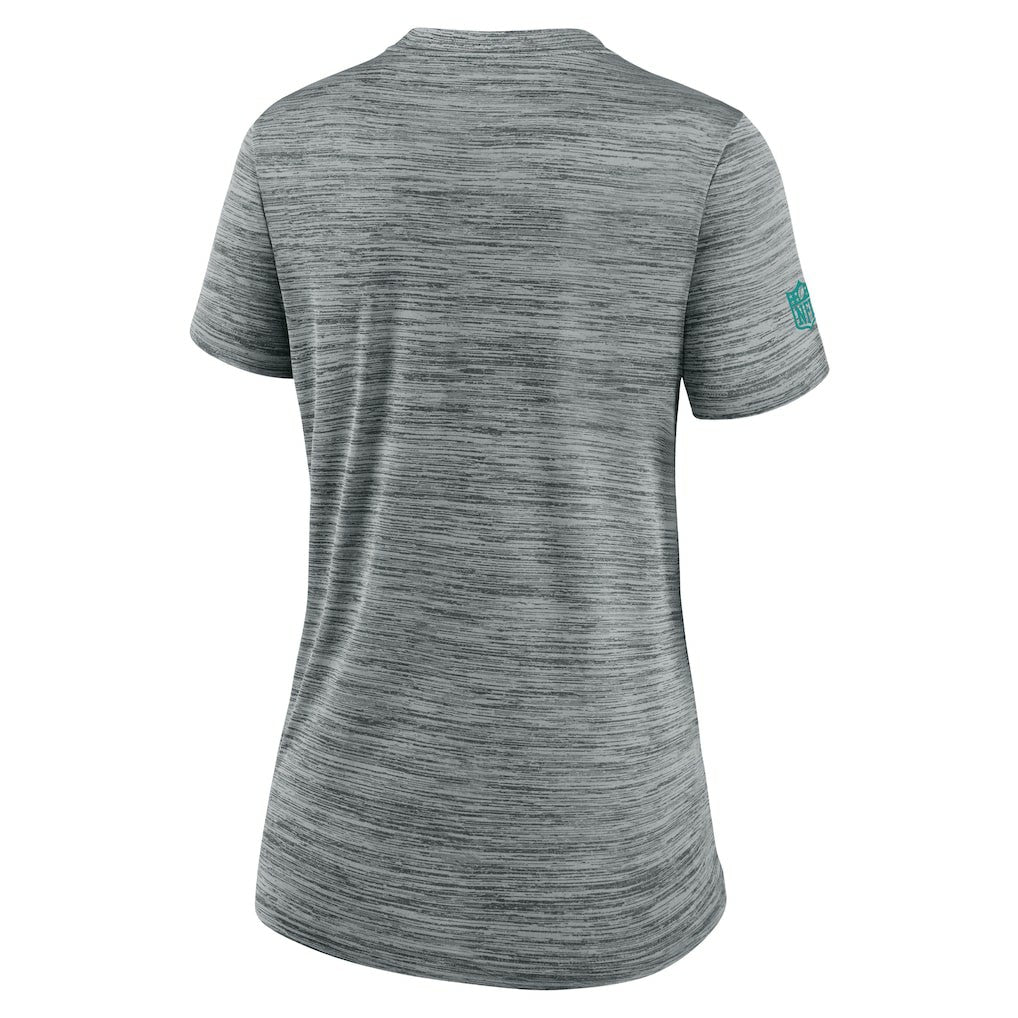 Miami Dolphins Women's Sideline Velocity Dri-FIT T-Shirt - Gray - Nike
