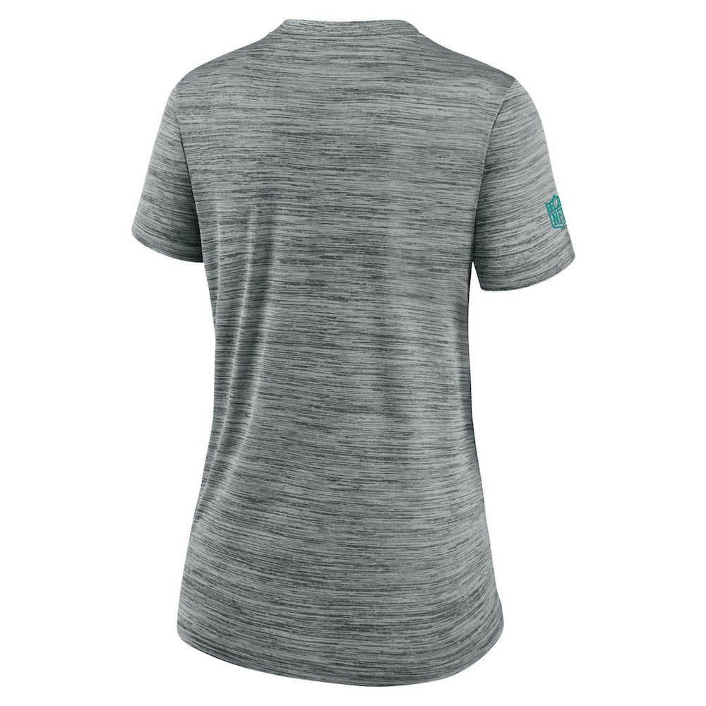 Miami Dolphins Women's Sideline Velocity Dri-FIT T-Shirt - Gray - Nike