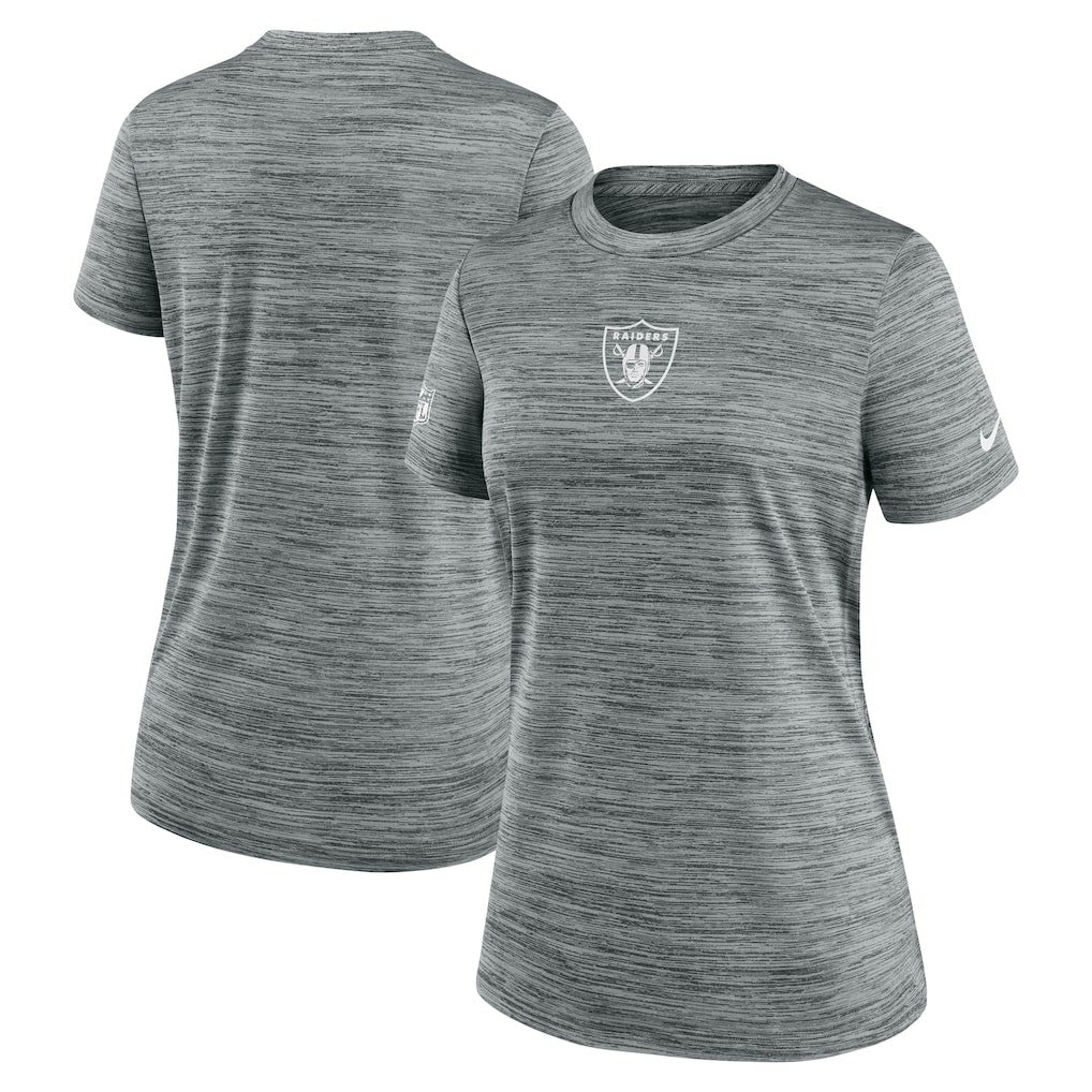 Las Vegas Raiders Women's Sideline Velocity Dri-FIT T-Shirt - Gray - Nike