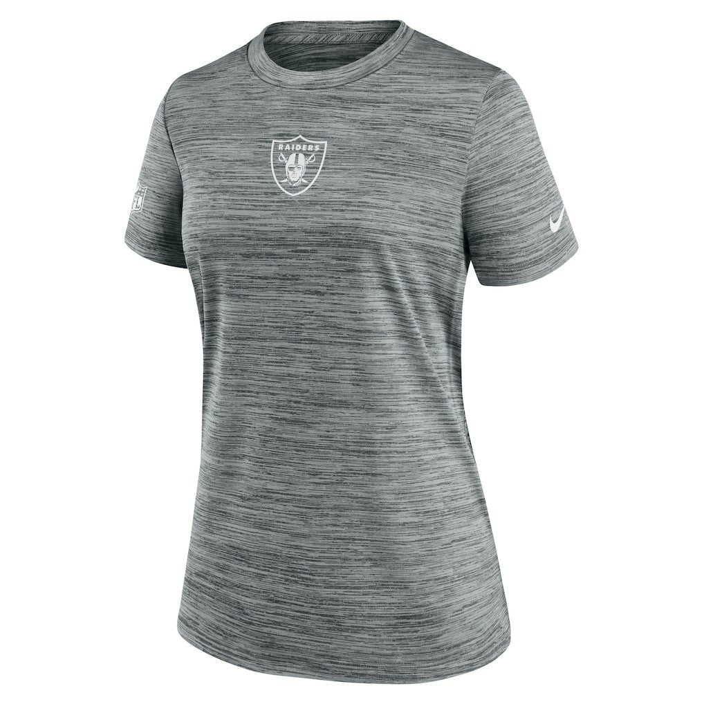 Las Vegas Raiders Women's Sideline Velocity Dri-FIT T-Shirt - Gray - Nike