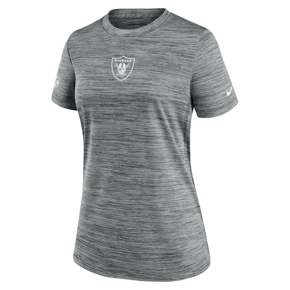 Las Vegas Raiders Women's Sideline Velocity Dri-FIT T-Shirt - Gray - Nike