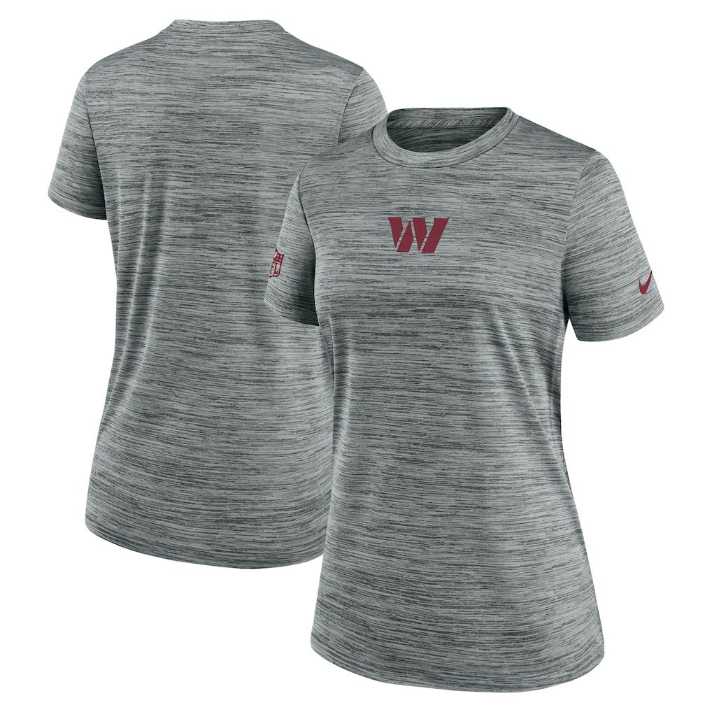 Washington Commanders Women's Sideline Velocity Dri-FIT T-Shirt - Gray - Nike