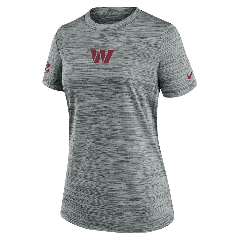 Washington Commanders Women's Sideline Velocity Dri-FIT T-Shirt - Gray - Nike