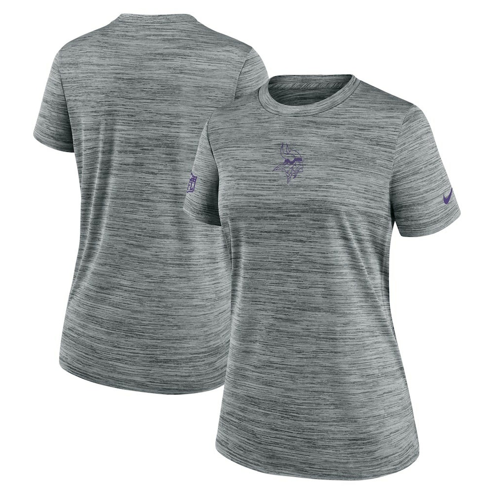 Minnesota Vikings Women's Sideline Velocity Dri-FIT T-Shirt - Gray - Nike