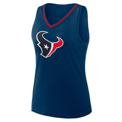 Houston Texans Logo Athletic Women's Stellar Win V-Neck Tank Top - Navy - NFL