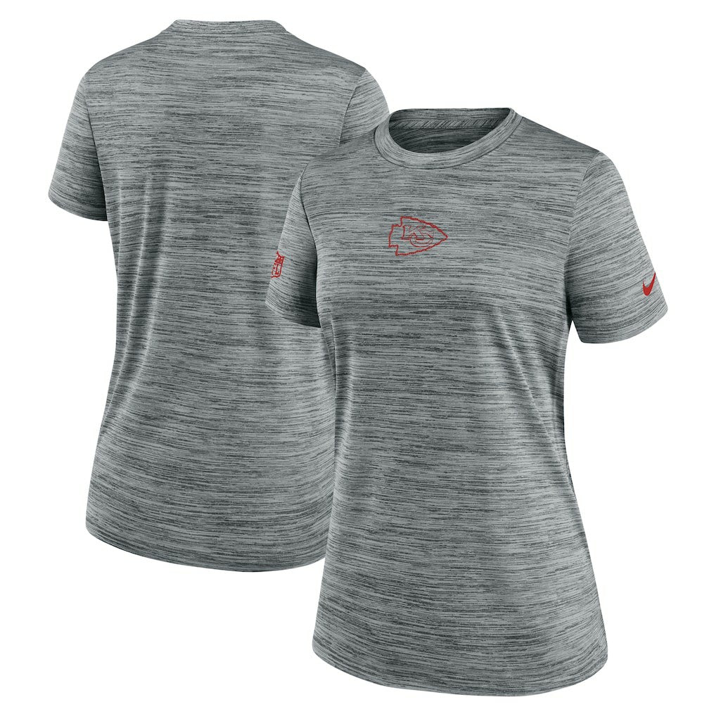 Kansas City Chiefs Women's Sideline Velocity Dri-FIT T-Shirt - Gray - Nike