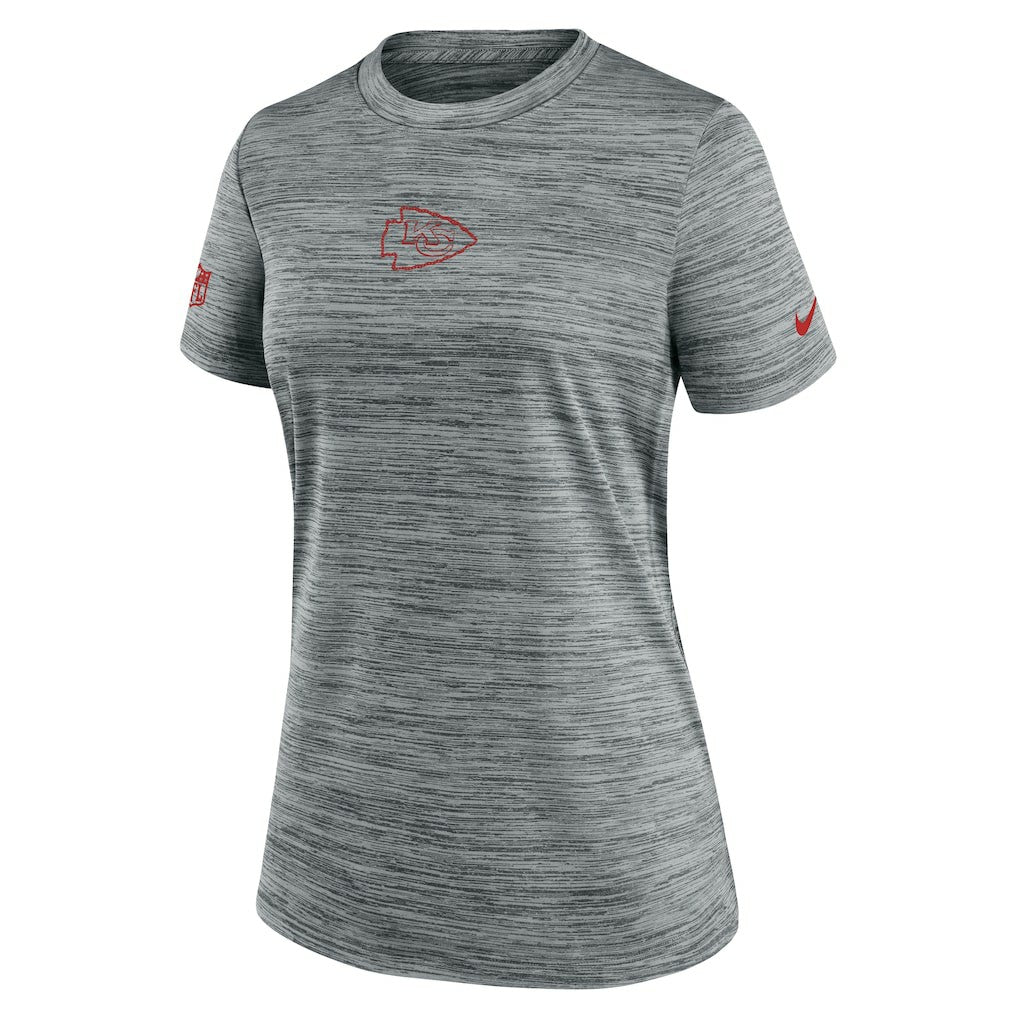 Kansas City Chiefs Women's Sideline Velocity Dri-FIT T-Shirt - Gray - Nike