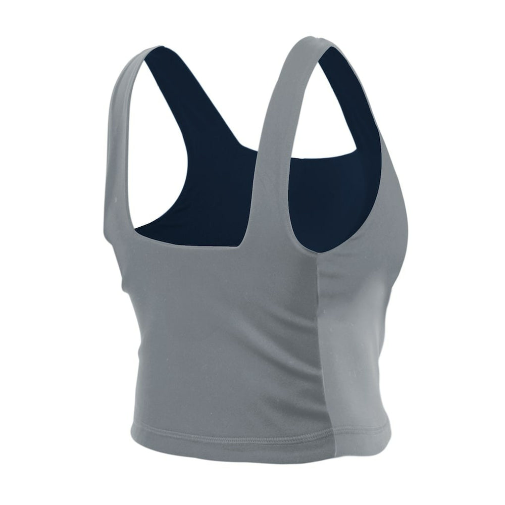 Dallas Cowboys New Era Women's Reversible Cropped Sport Classics Tank Top - Navy/Gray - NFL