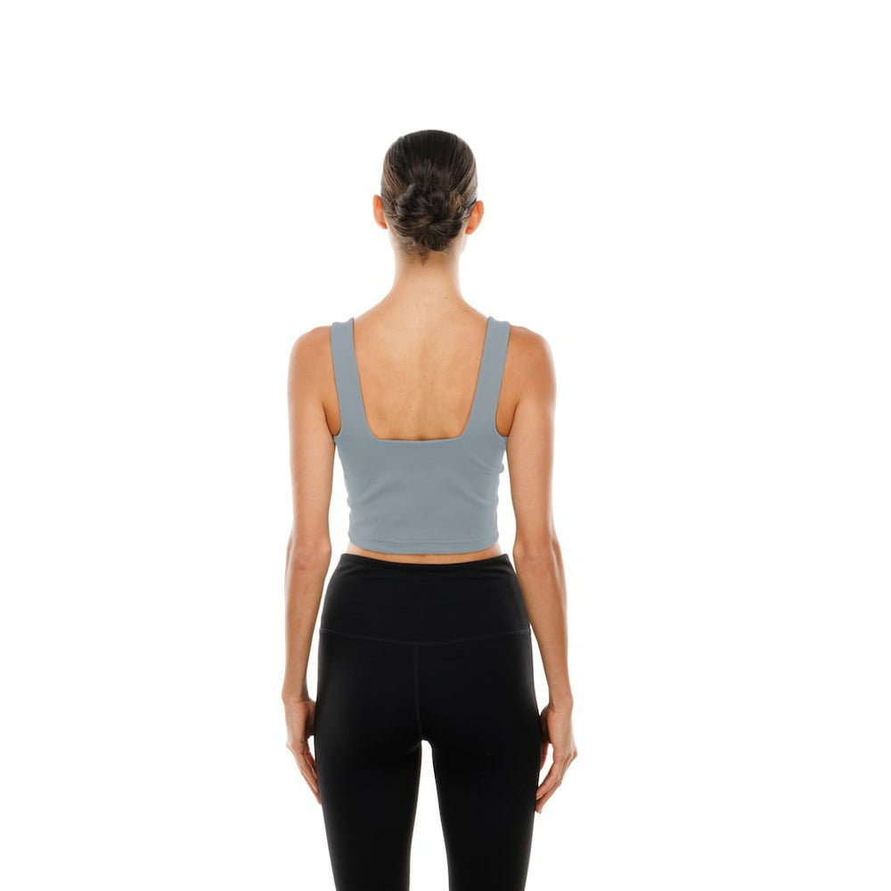 Dallas Cowboys New Era Women's Reversible Cropped Sport Classics Tank Top - Navy/Gray - NFL