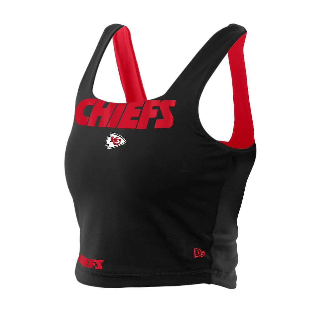 Kansas City Chiefs New Era Women's Reversible Cropped Sport Classics Tank Top - Red/Black - NFL