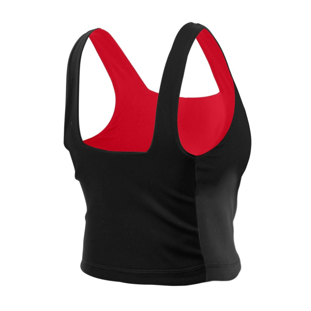 Kansas City Chiefs New Era Women's Reversible Cropped Sport Classics Tank Top - Red/Black - NFL