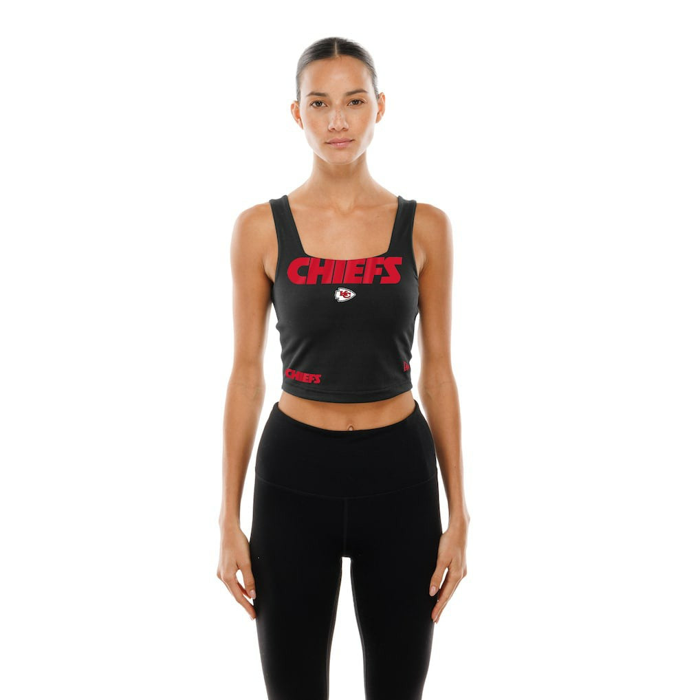 Kansas City Chiefs New Era Women's Reversible Cropped Sport Classics Tank Top - Red/Black - NFL