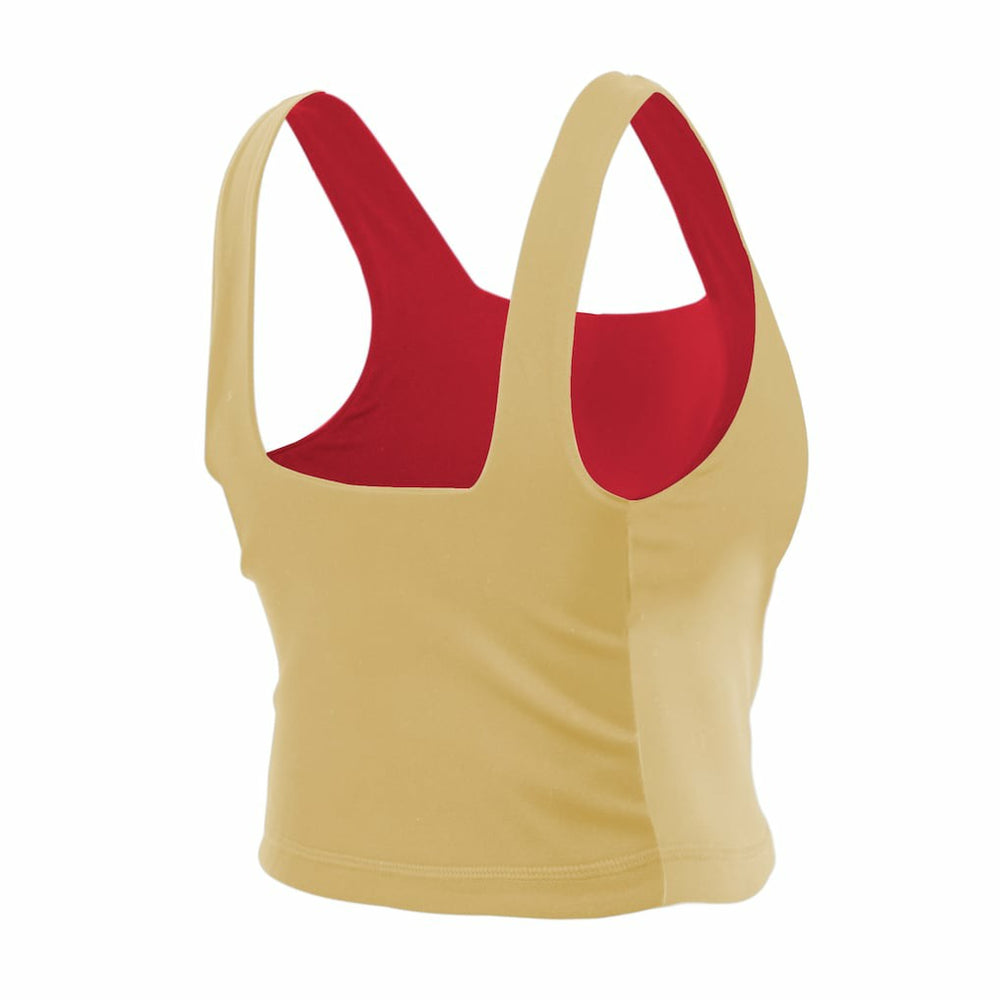 San Francisco 49ers New Era Women's Reversible Cropped Sport Classics Tank Top - Scarlet/Black - NFL
