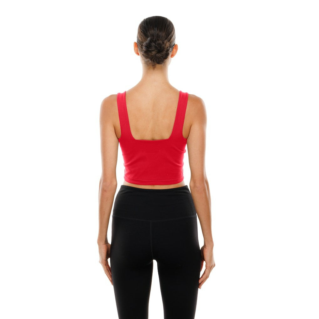 San Francisco 49ers New Era Women's Reversible Cropped Sport Classics Tank Top - Scarlet/Black - NFL