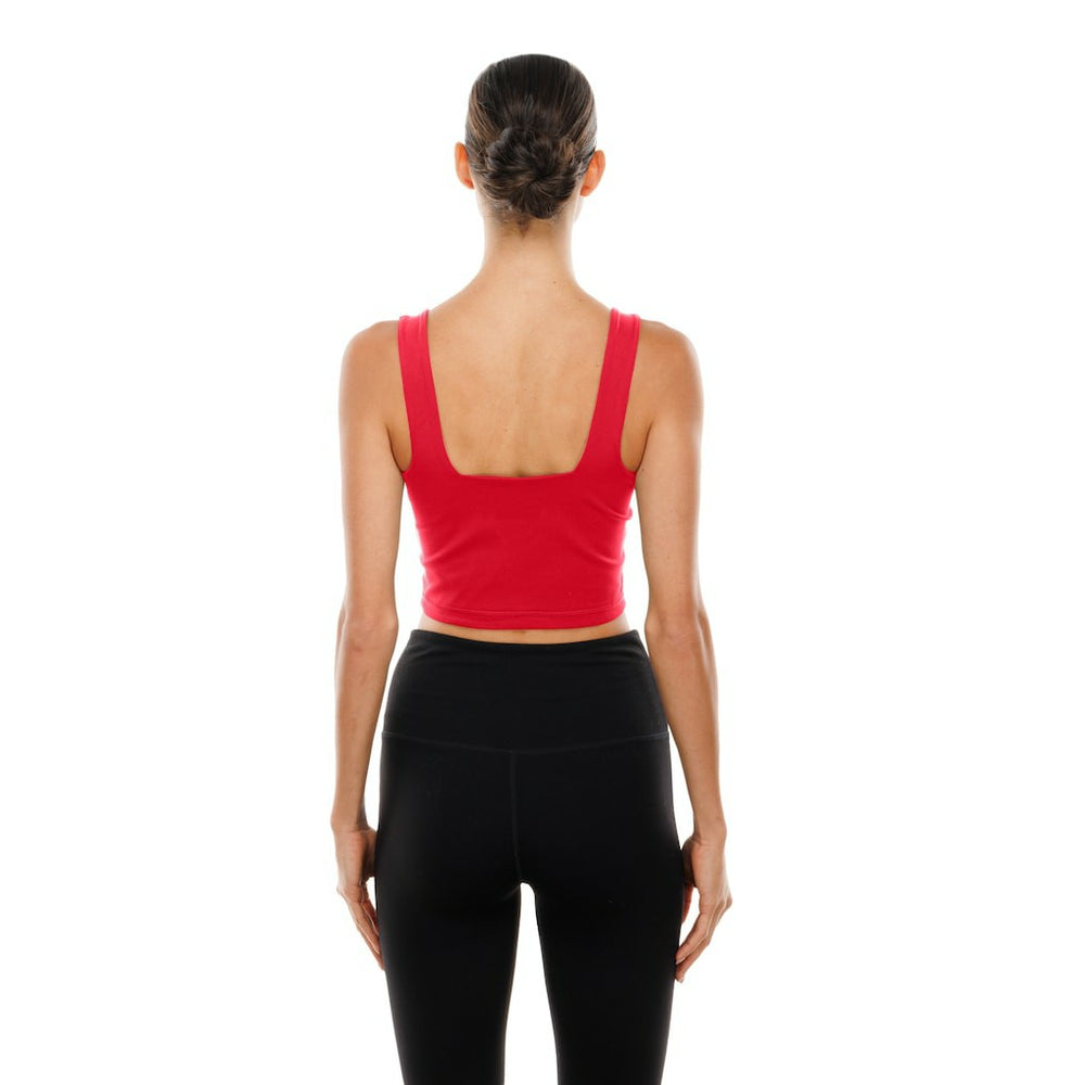 San Francisco 49ers New Era Women's Reversible Cropped Sport Classics Tank Top - Scarlet/Black - NFL