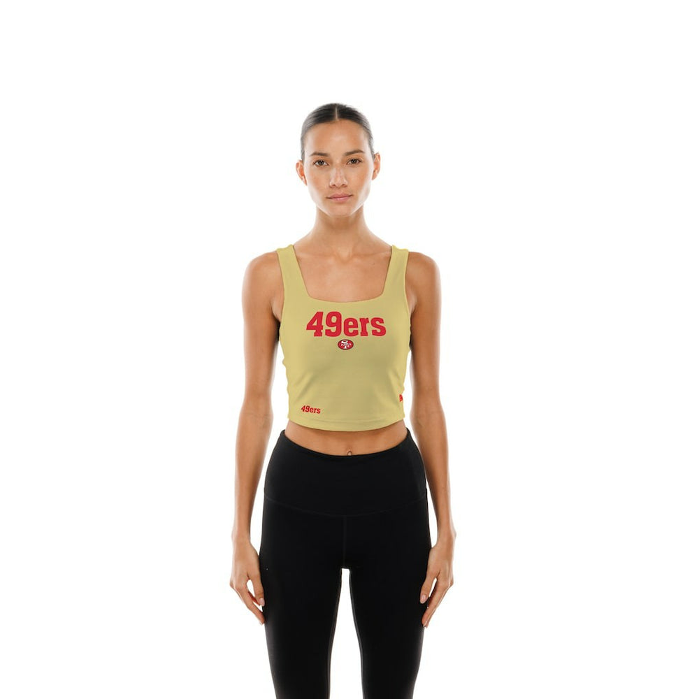 San Francisco 49ers New Era Women's Reversible Cropped Sport Classics Tank Top - Scarlet/Black - NFL