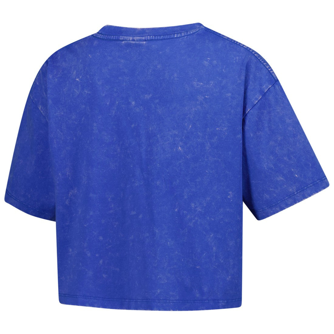 Detroit Lions New Era Women's Cropped Boxy Sport Classics Mineral Wash T-Shirt - Blue - NFL