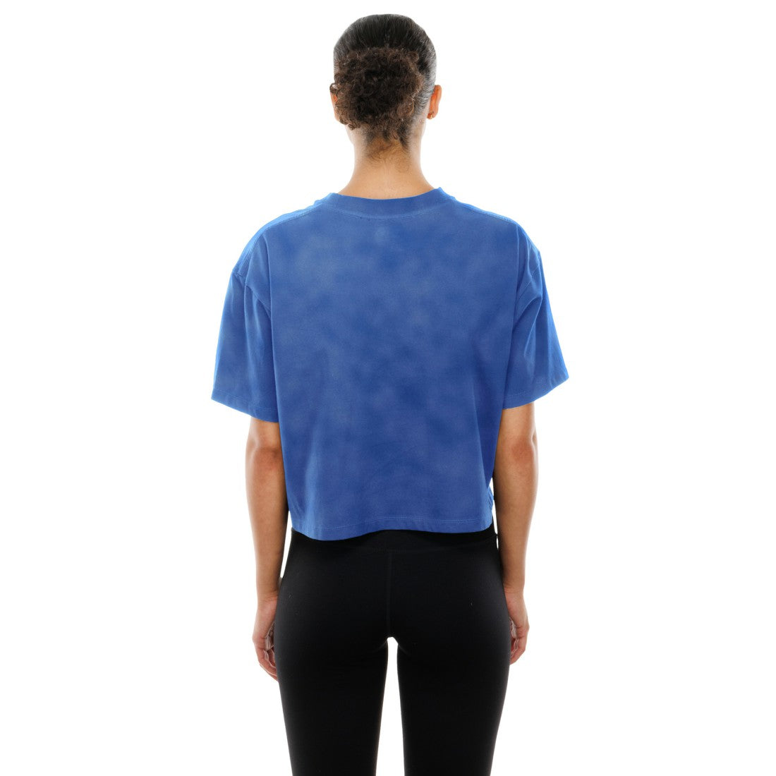 Detroit Lions New Era Women's Cropped Boxy Sport Classics Mineral Wash T-Shirt - Blue - NFL
