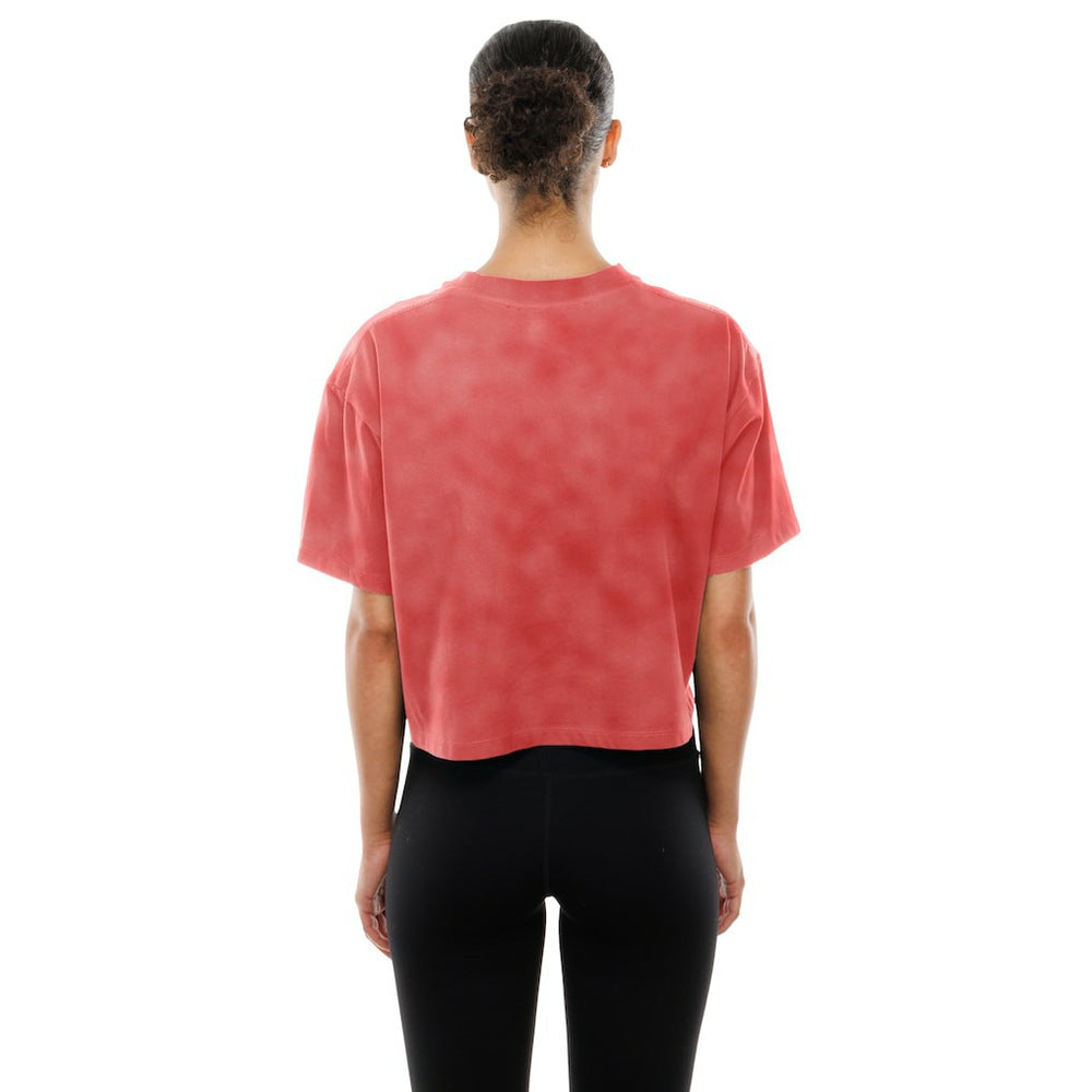 Kansas City Chiefs New Era Women's Cropped Boxy Sport Classics Mineral Wash T-Shirt - Red - NFL