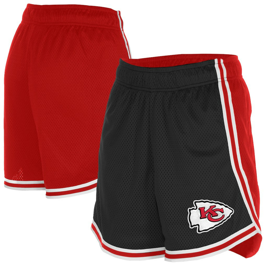 Kansas City Chiefs New Era Women's Sport Classics Mesh Shorts - Black/Red - NFL