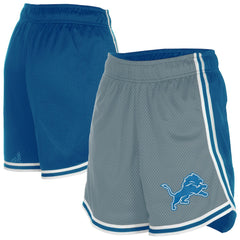 Detroit Lions New Era Women's Sport Classics Mesh Shorts - Silver/Blue - NFL