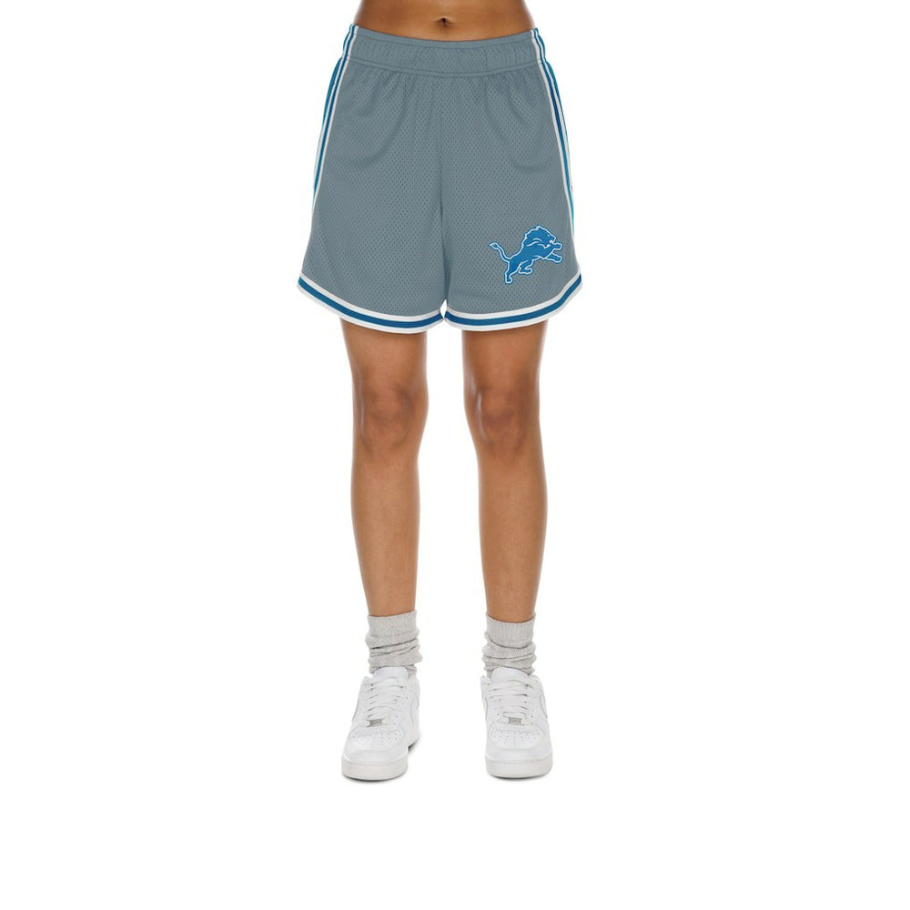Detroit Lions New Era Women's Sport Classics Mesh Shorts - Silver/Blue - NFL