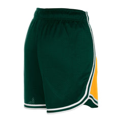 Green Bay Packers New Era Women's Sport Classics Mesh Shorts - Gold/Green - NFL