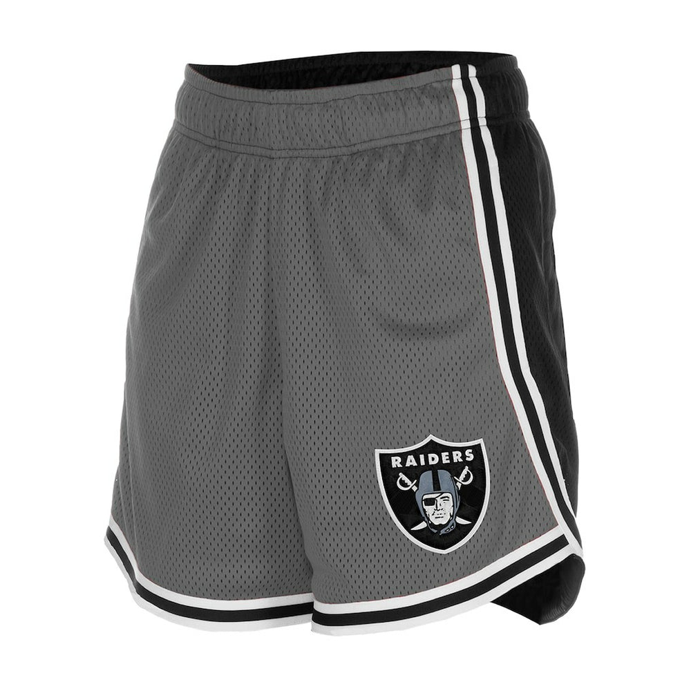 Las Vegas Raiders New Era Women's Sport Classics Mesh Shorts - Silver/Black - NFL
