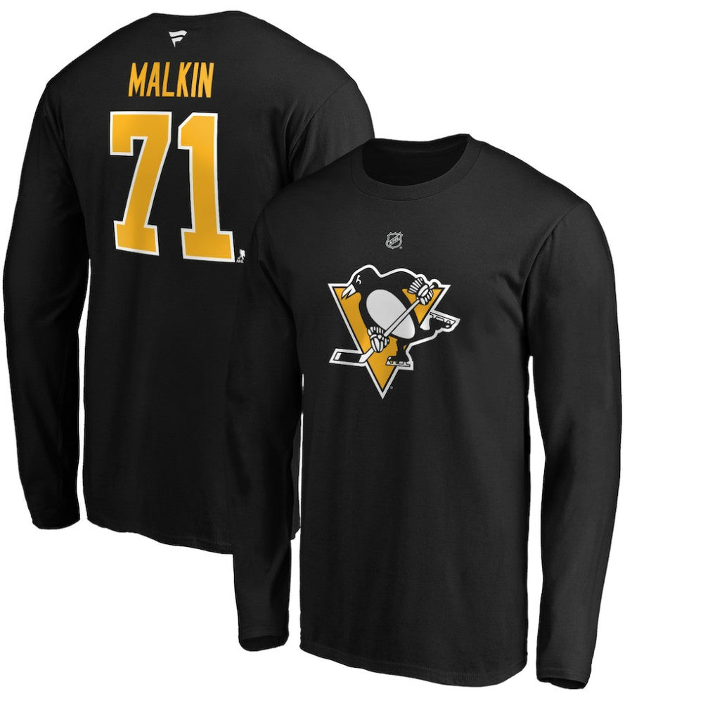 Evgeni Malkin Pittsburgh Penguins Fanatics Authentic Stack Name & Number T-Shirt - Black | Fanatics online