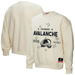 Colorado Avalanche Mitchell & Ness Women's Logo 3.0 Pullover Sweatshirt - Cream | NHL near me