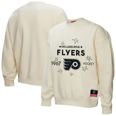 Philadelphia Flyers Mitchell & Ness Women's Logo 3.0 Pullover Sweatshirt - Cream | NHL Clearance