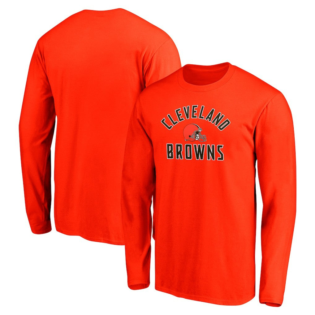 Cleveland Browns Team Arc Knockout Long Sleeve T-Shirt - Orange - Fanatics
