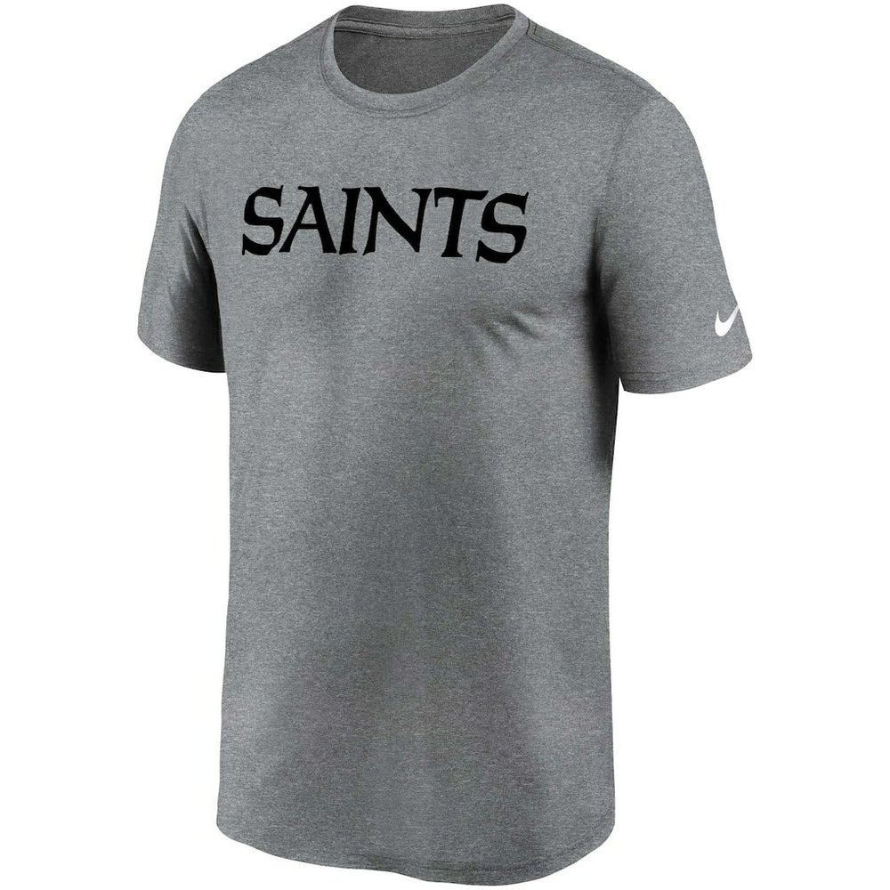 New Orleans Saints Legend Wordmark T-Shirt - Heather Gray - Nike
