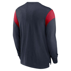 Houston Texans Rewind Playback Helmet Long Sleeve T-Shirt - Heather Navy - Nike