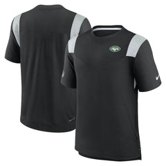 New York Jets Sideline Tonal Logo Performance Player T-Shirt - Black - Nike