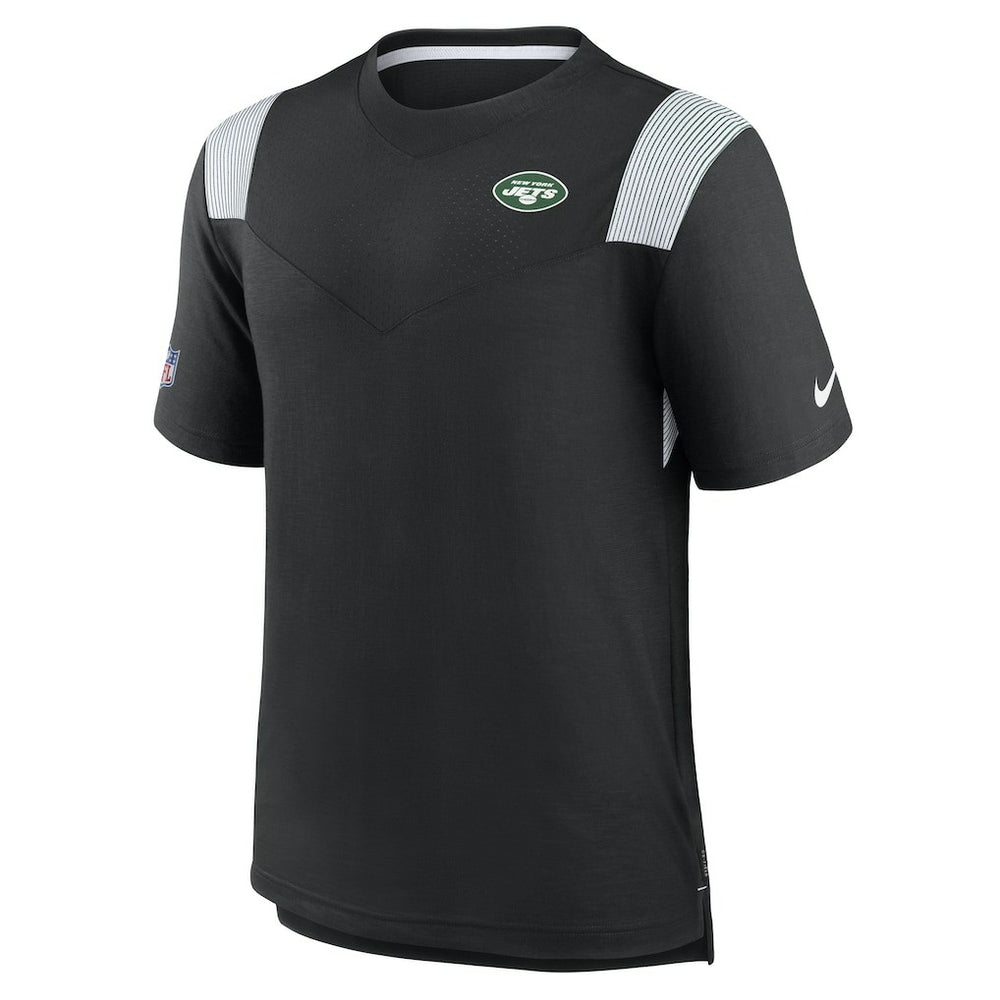 New York Jets Sideline Tonal Logo Performance Player T-Shirt - Black - Nike