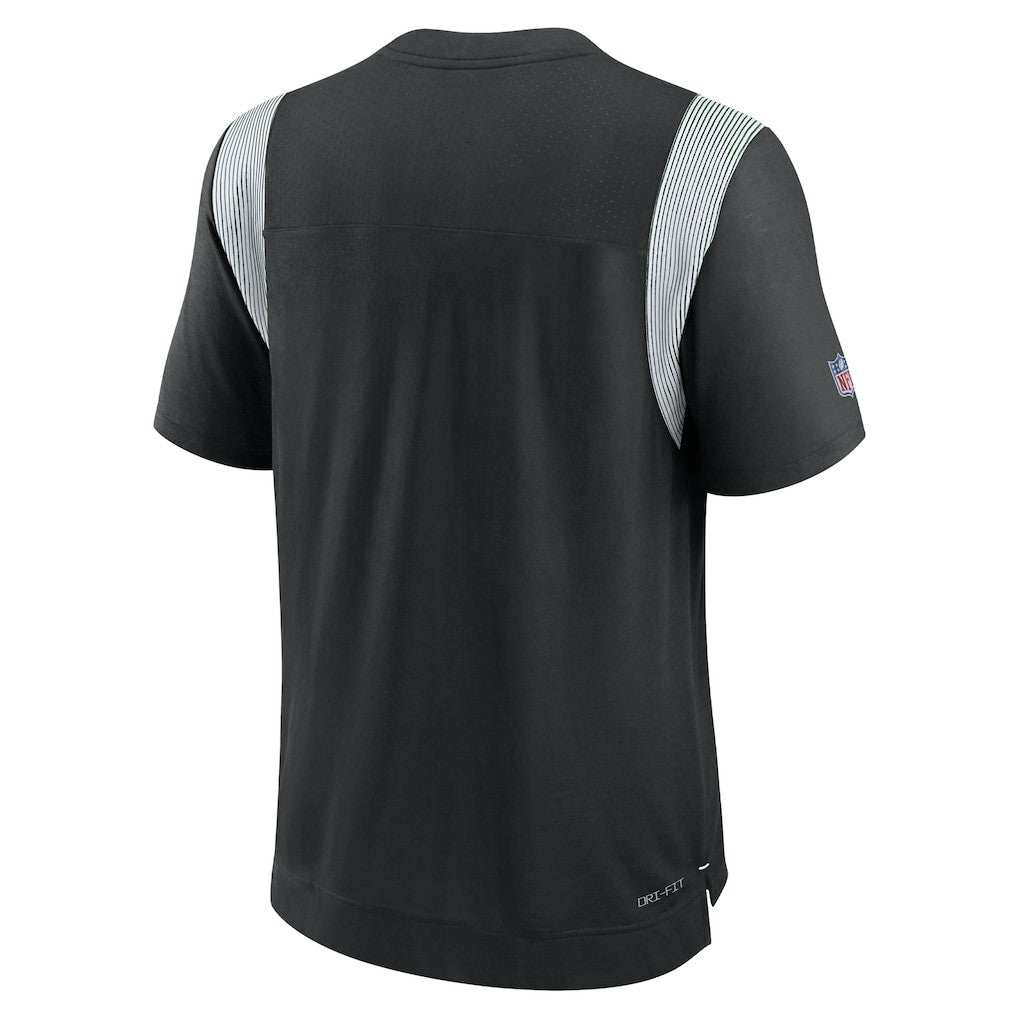 New York Jets Sideline Tonal Logo Performance Player T-Shirt - Black - Nike