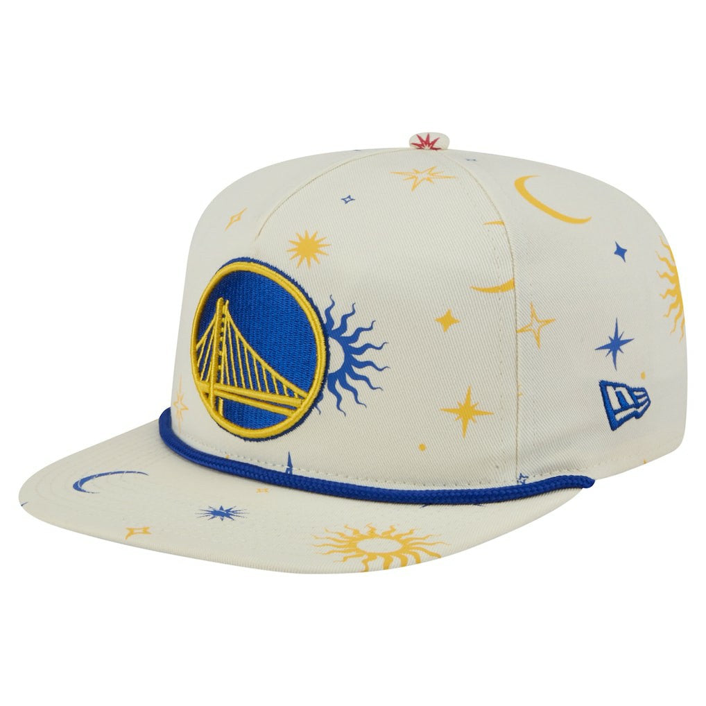 New Era Golden State Warriors Lunar Golfer Snapback Hat Cream