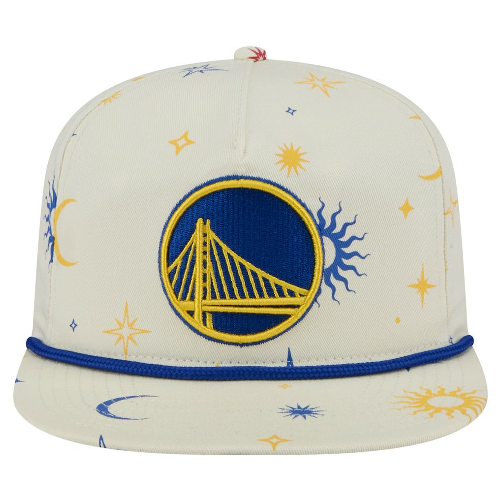 New Era Golden State Warriors Lunar Golfer Snapback Hat Cream